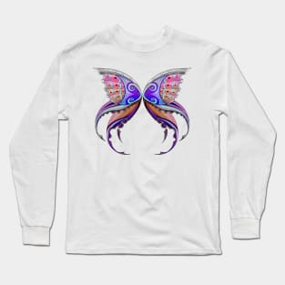 Zentangle Fairy Wings 2 Long Sleeve T-Shirt